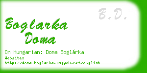 boglarka doma business card