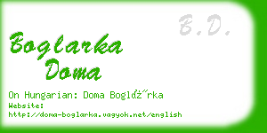 boglarka doma business card